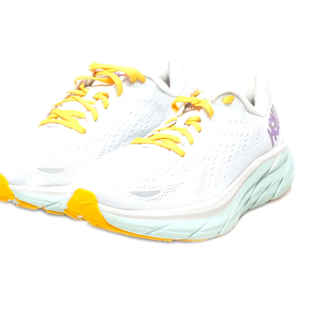 Hoka Clifton 8 Sport Shoes Fabric White Colour For Men