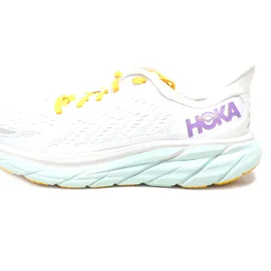 Hoka Clifton 8 Sport Shoes Fabric White Colour For Men