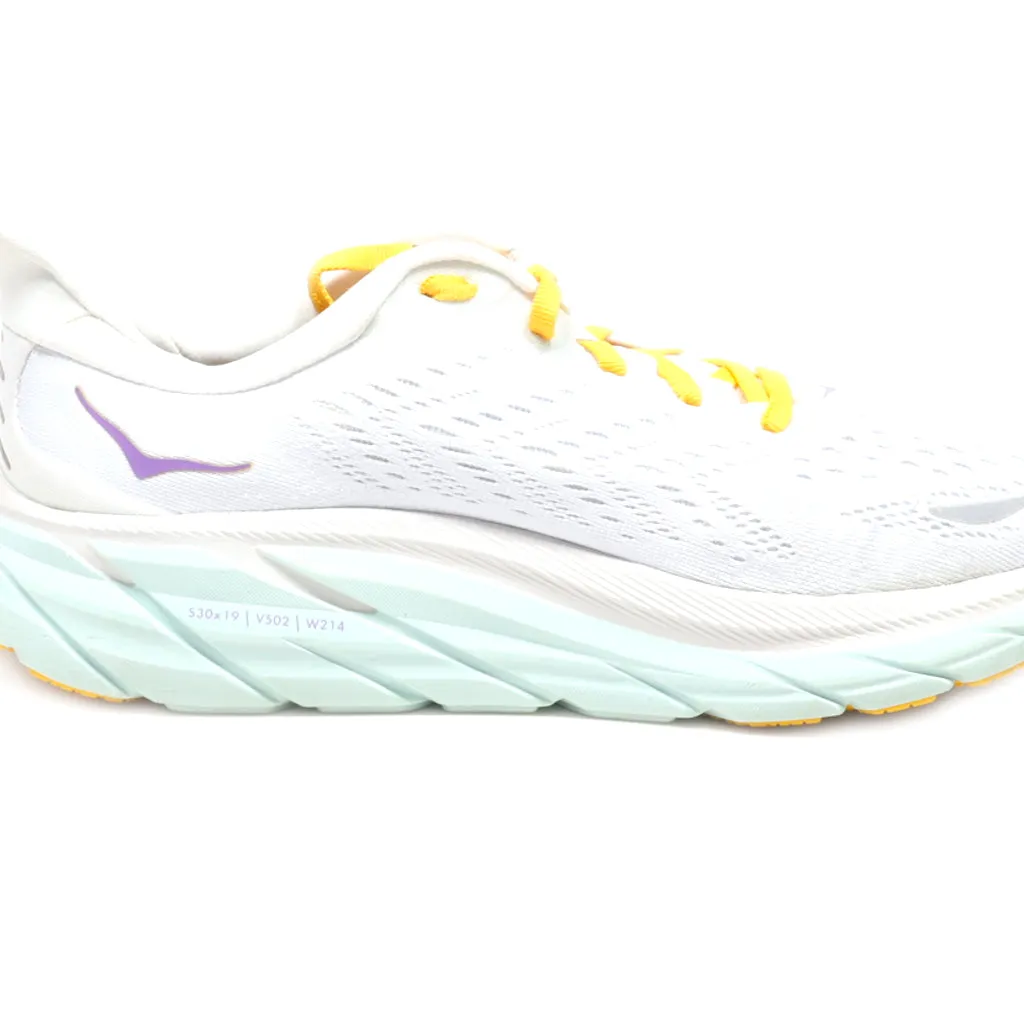 Hoka Clifton 8 Sport Shoes Fabric White Colour For Men