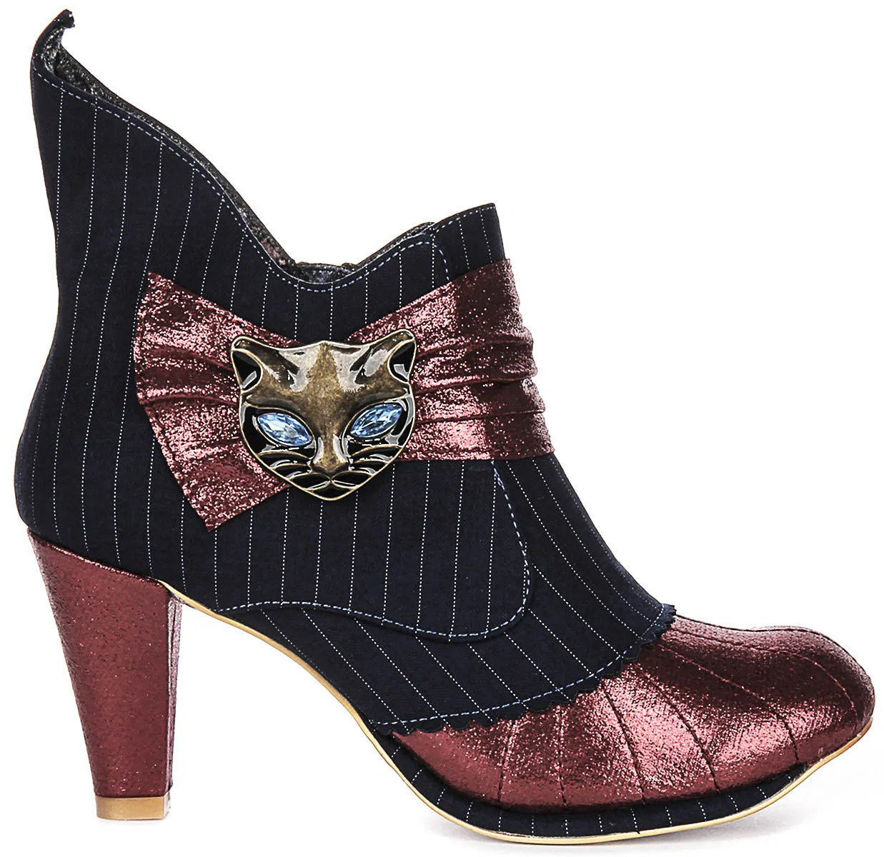 Irregular Choice Miaow In Navy Red For Women