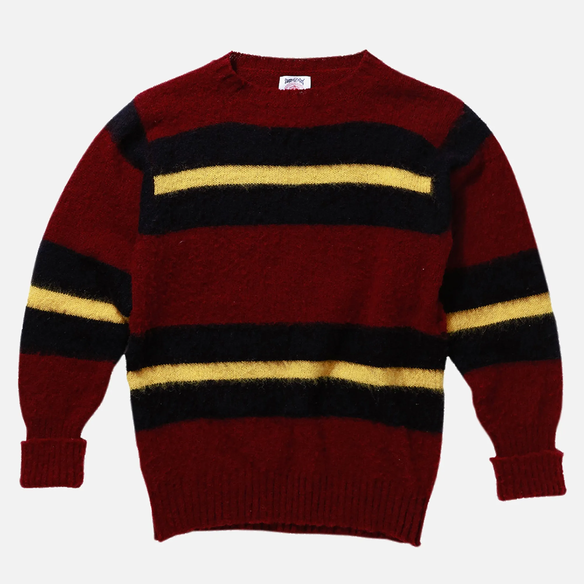 J. Press Shaggy Dog Sweater - Bordeaux/Blue/Yellow