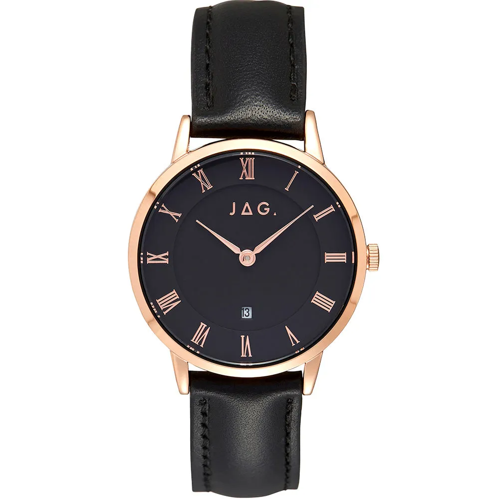 JAG J2298 'Lola' Black Leather Womens Watch