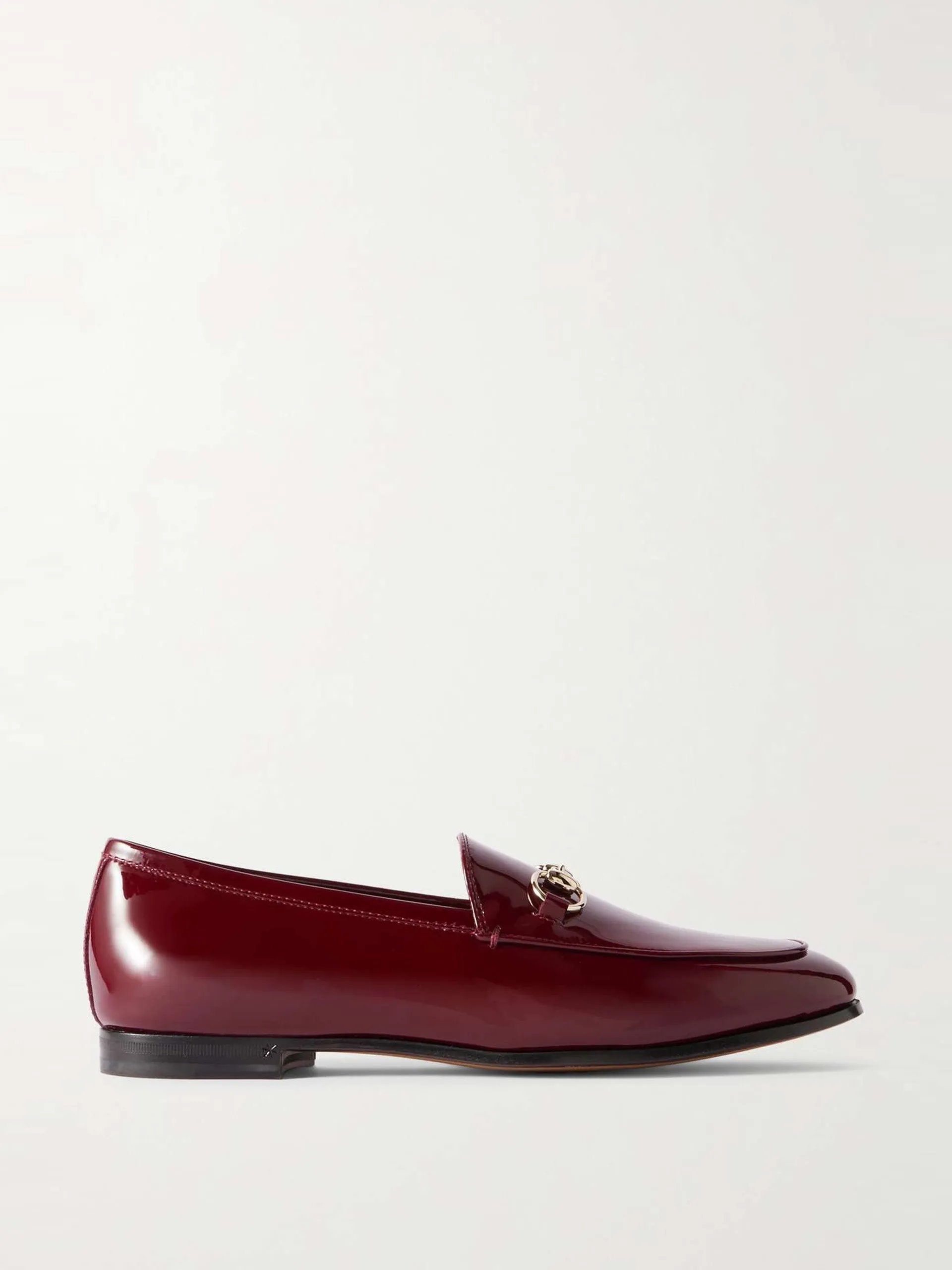 Jordaan horsebit-detailed patent-leather loafers