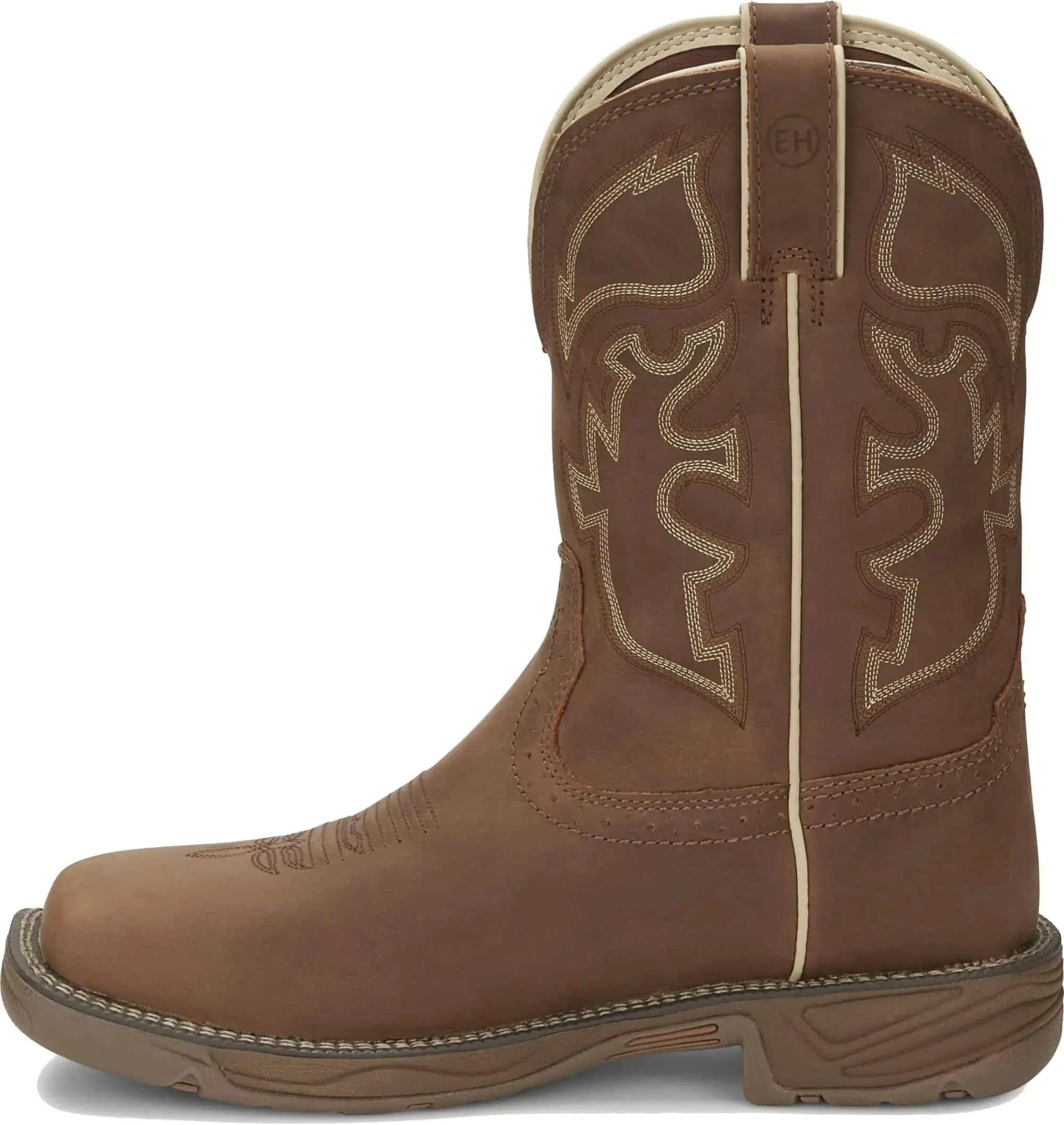 JUSTIN -Mens Stampede Rush Waterproof Work Boot, Steel Toe