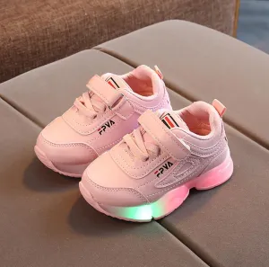 Kids Autumn Breathable LED Sneakers with Light