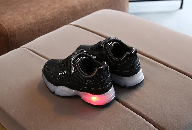 Kids Autumn Breathable LED Sneakers with Light