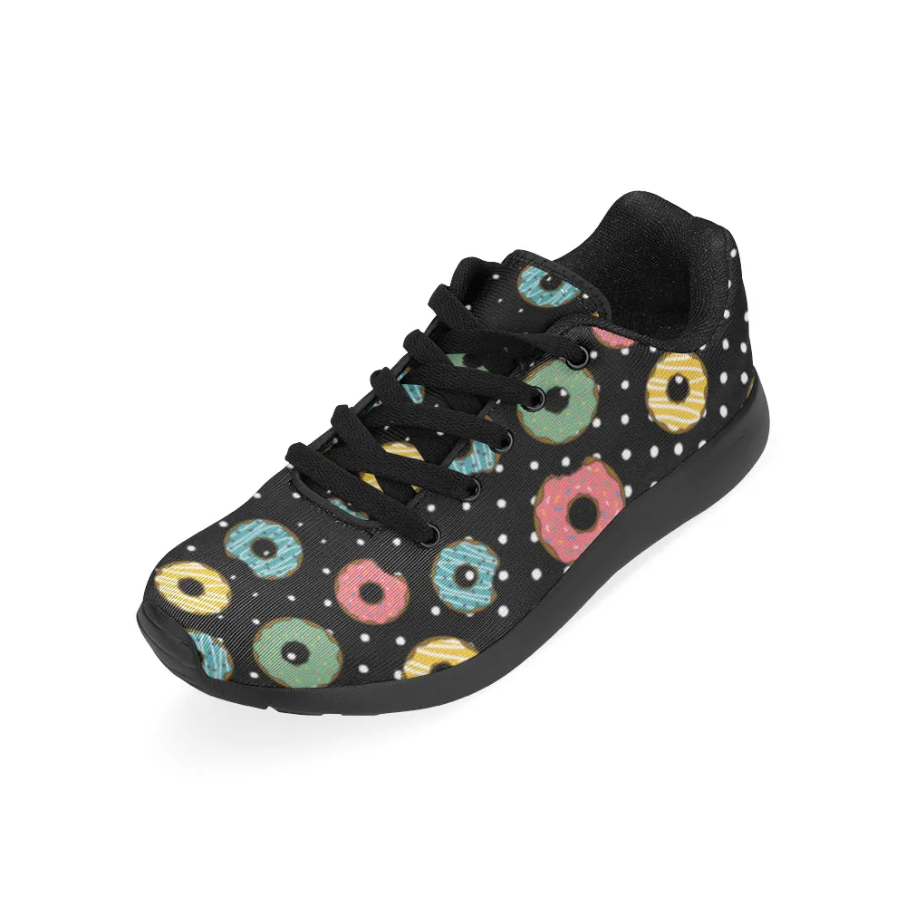 Kid's Blazing Donuts Pop Art Print Canvas Sneakers