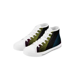 Kids High Top Sneakers - Black/Yellow/Blue