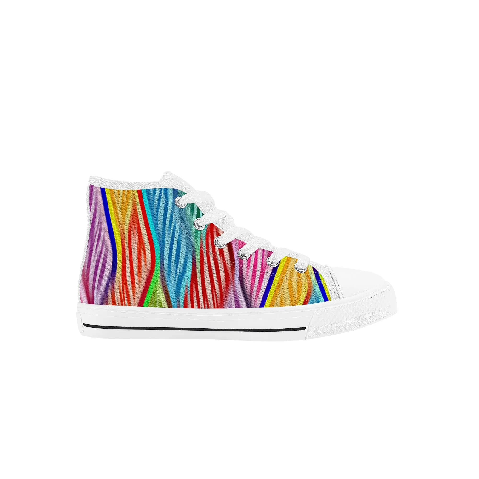 Kids High Top Sneakers - Rainbow