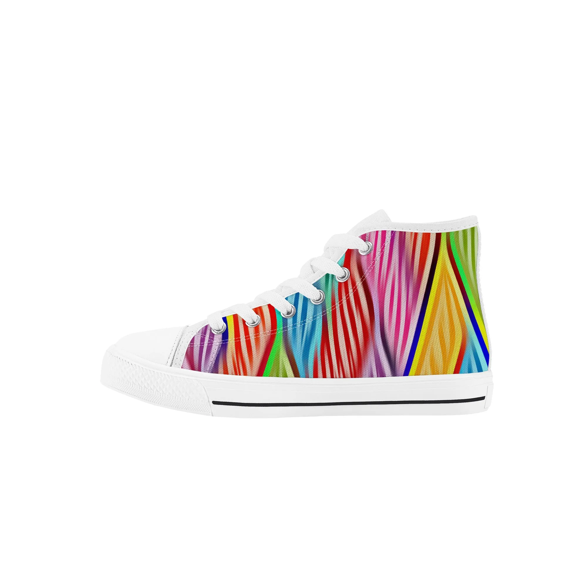 Kids High Top Sneakers - Rainbow