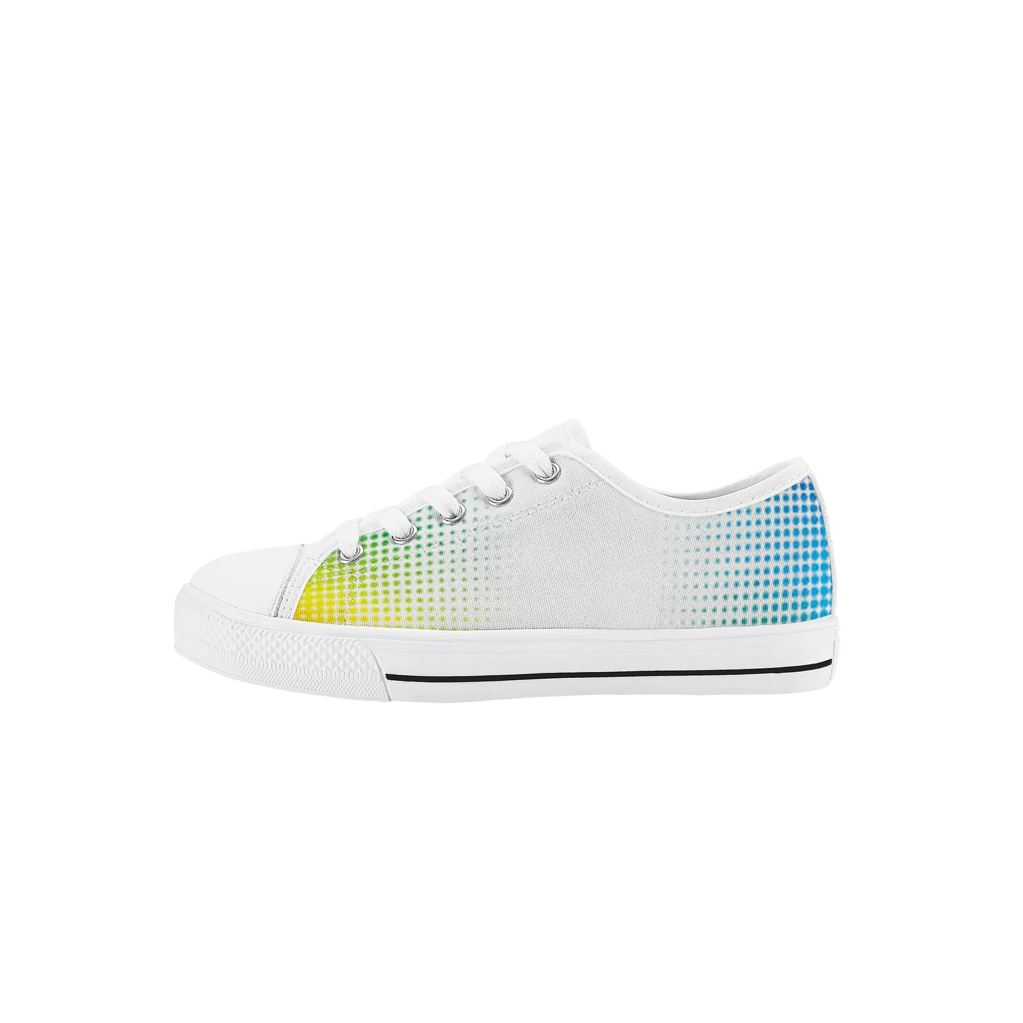 Kids Low Top Canvas Sneakers - Rainbow