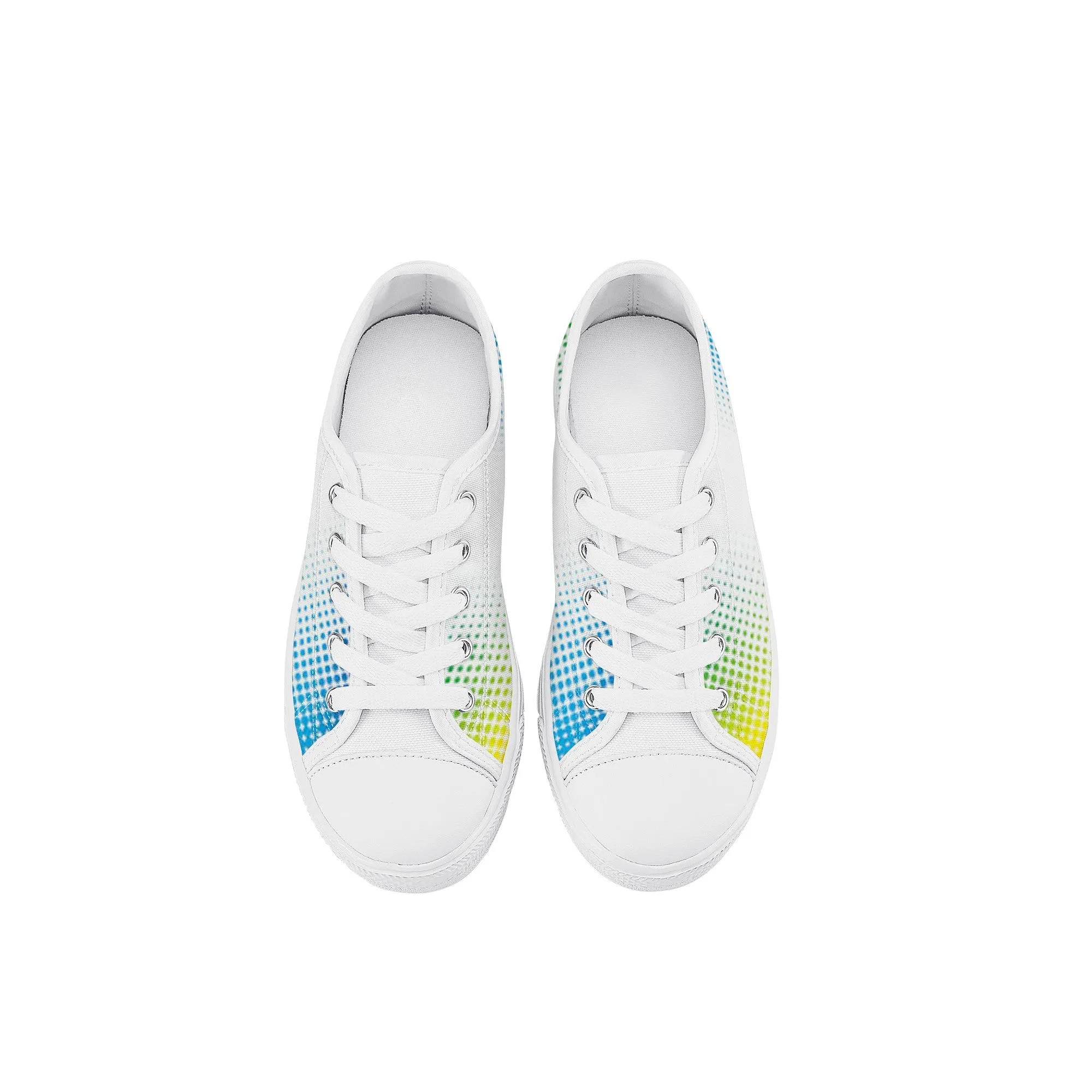 Kids Low Top Canvas Sneakers - Rainbow