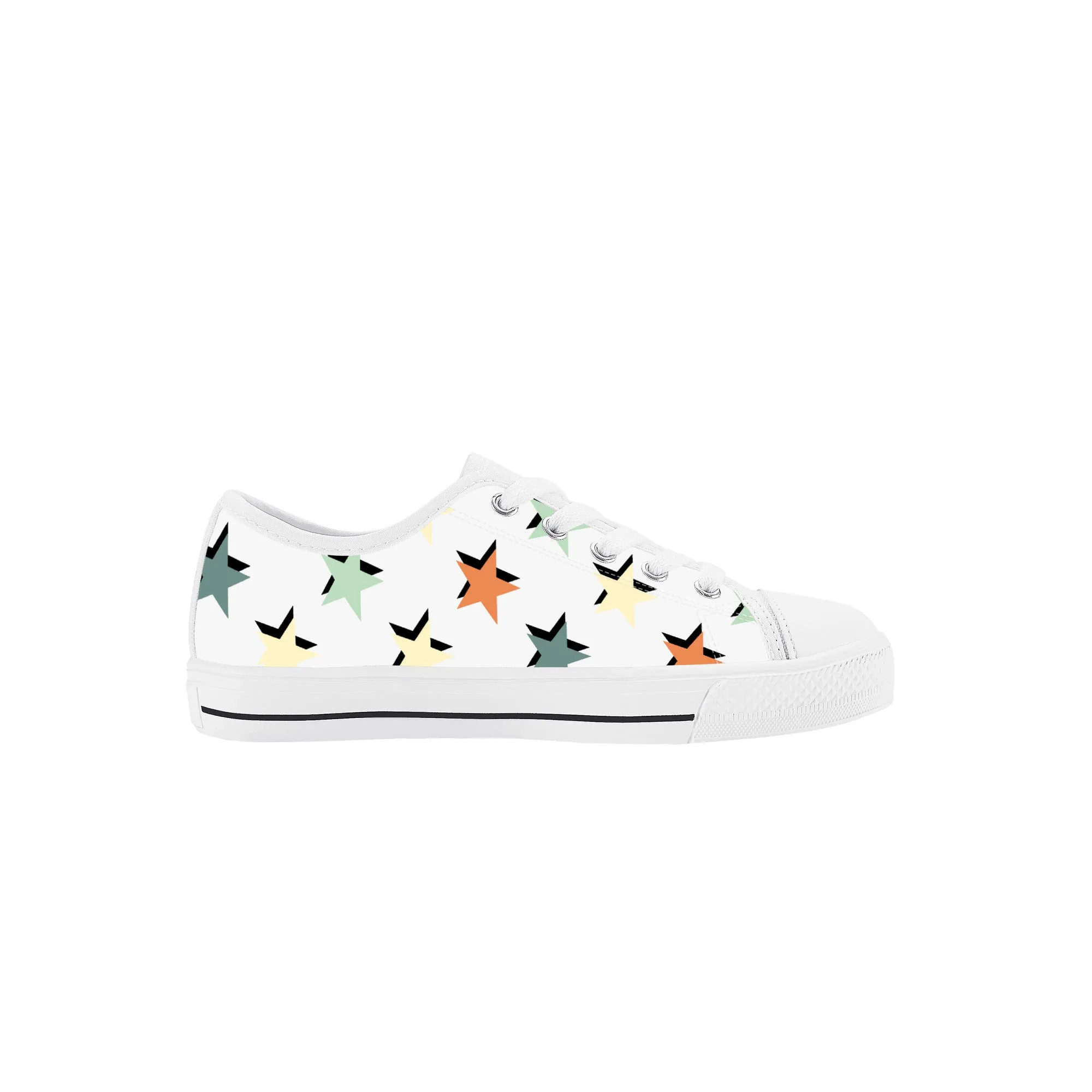 Kids Low Top Canvas Sneakers - Stars