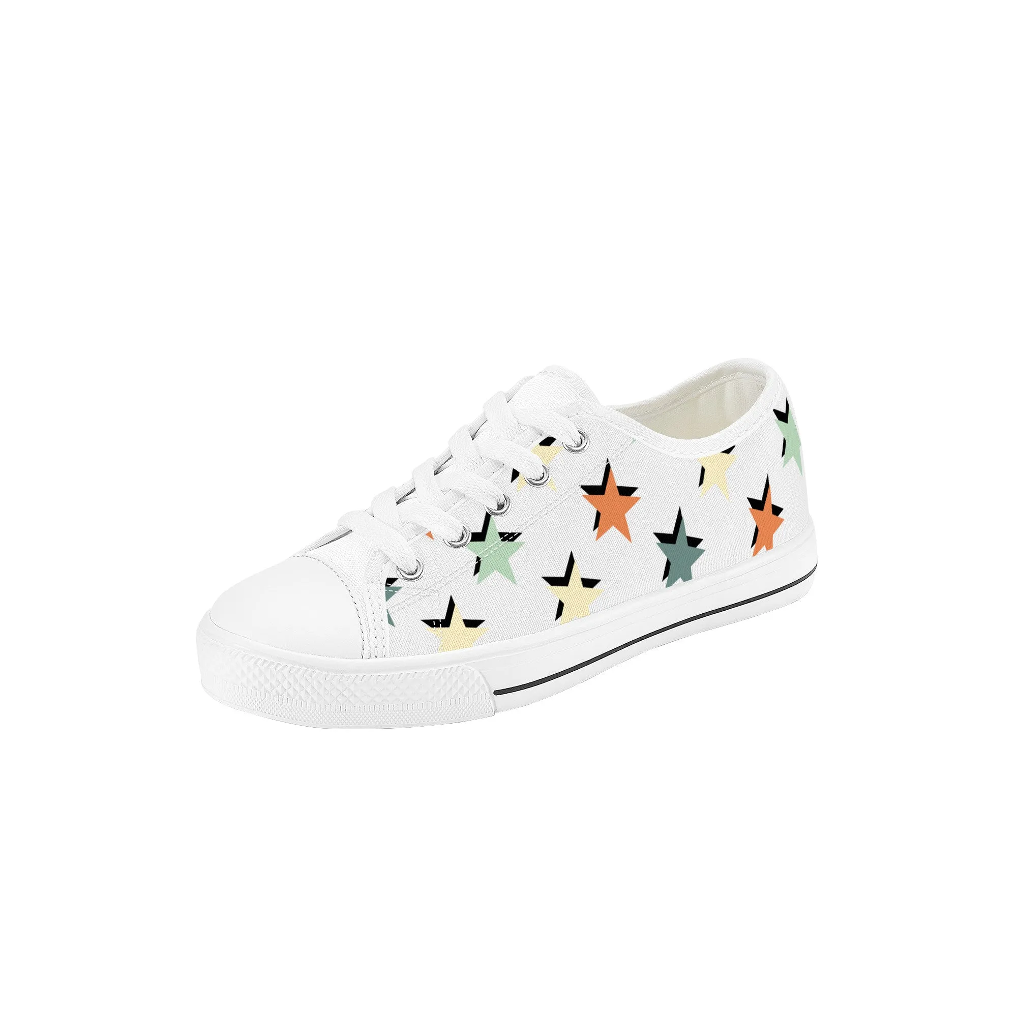 Kids Low Top Canvas Sneakers - Stars