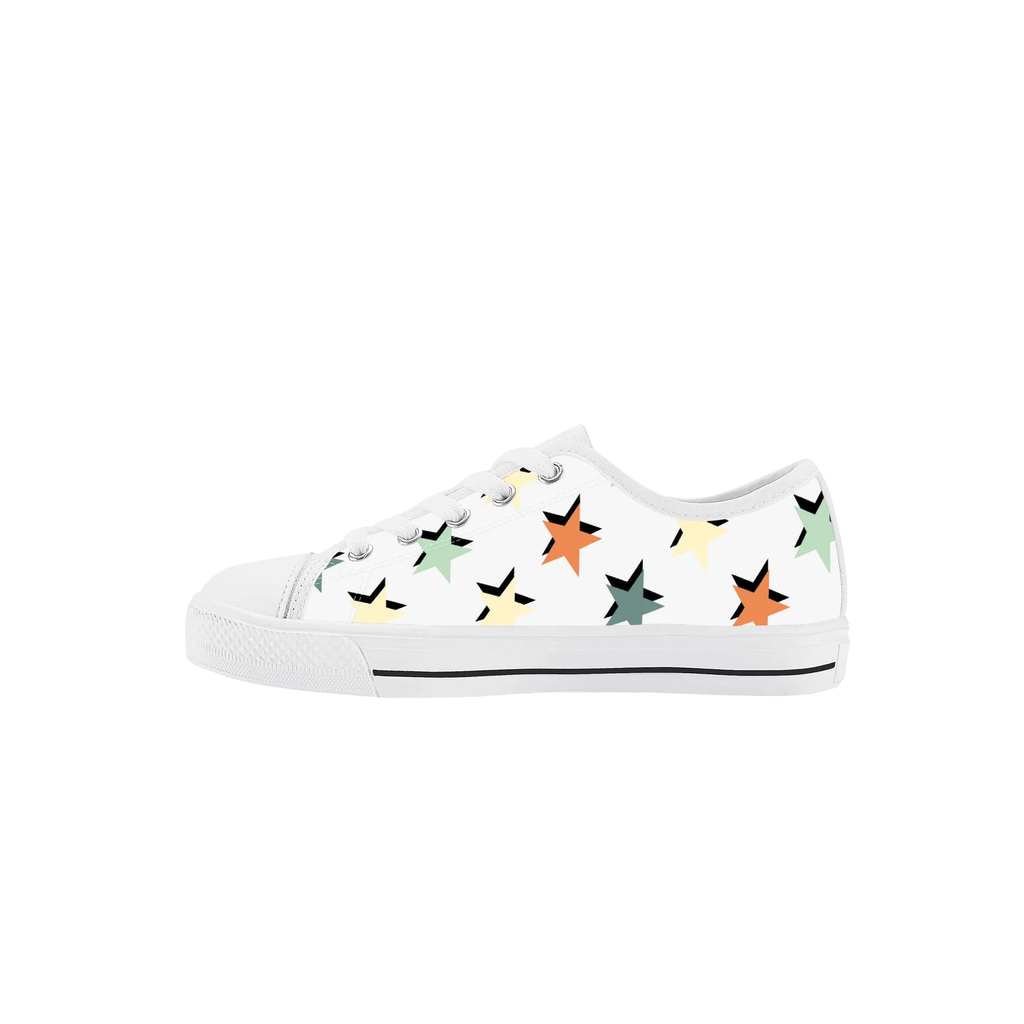 Kids Low Top Canvas Sneakers - Stars