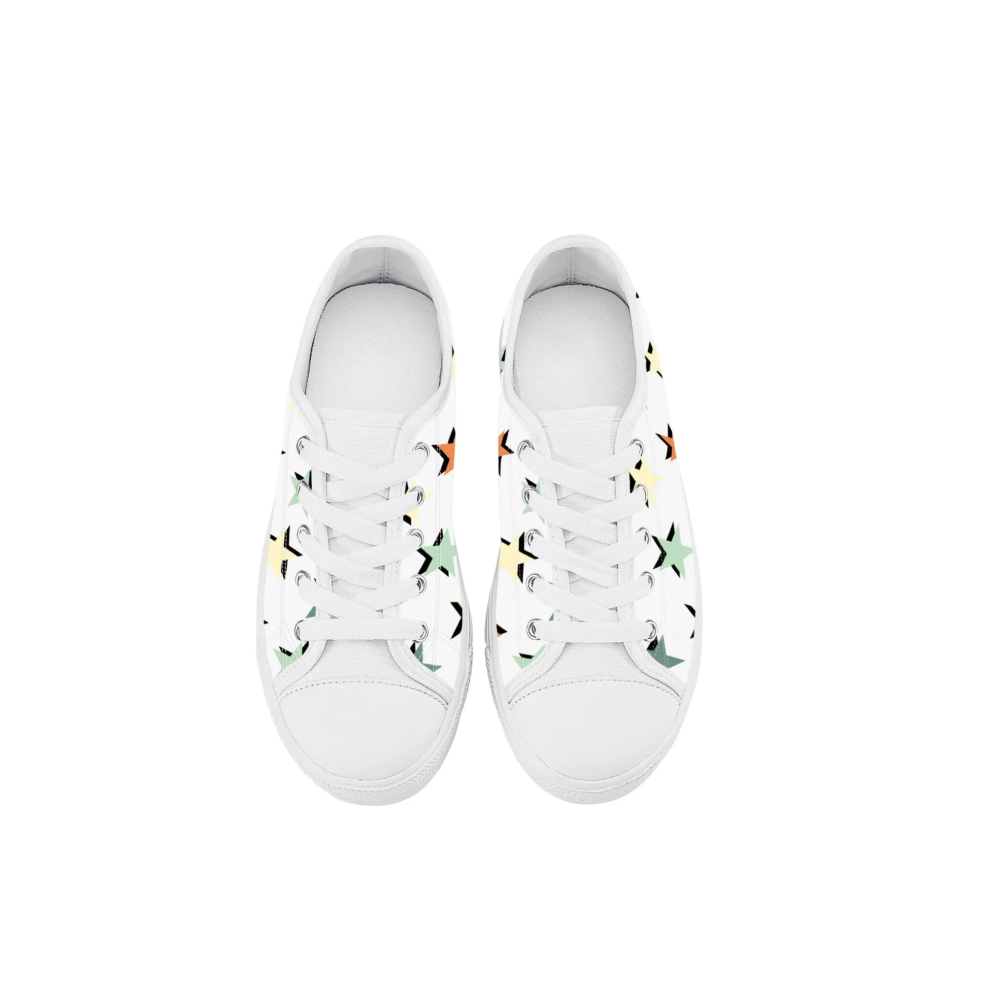 Kids Low Top Canvas Sneakers - Stars