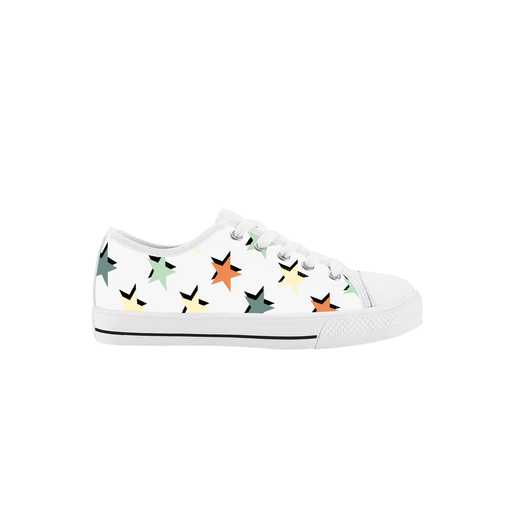 Kids Low Top Canvas Sneakers - Stars