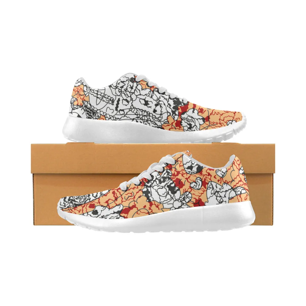 Kids Scribble Doodle Print Canvas Sneakers