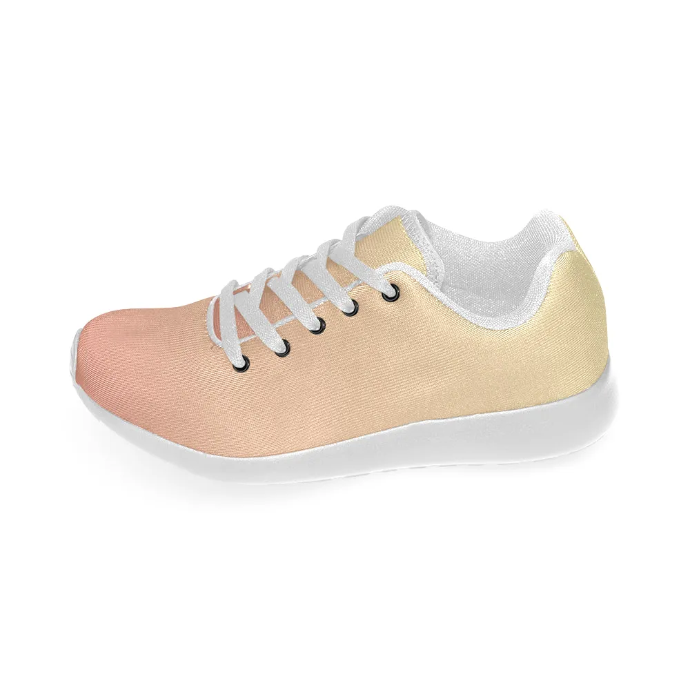 Kids's Peach Solids Print Canvas Sneakers