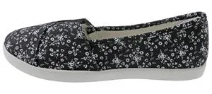 Ladies Printed Fabric Slip-On Sneaker