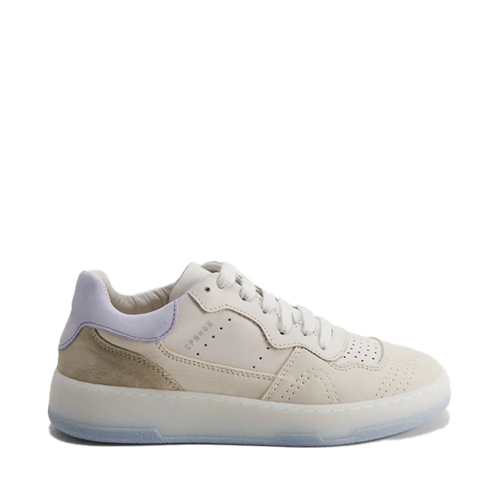 Leather Mix Eggshell Chunky Sneakers