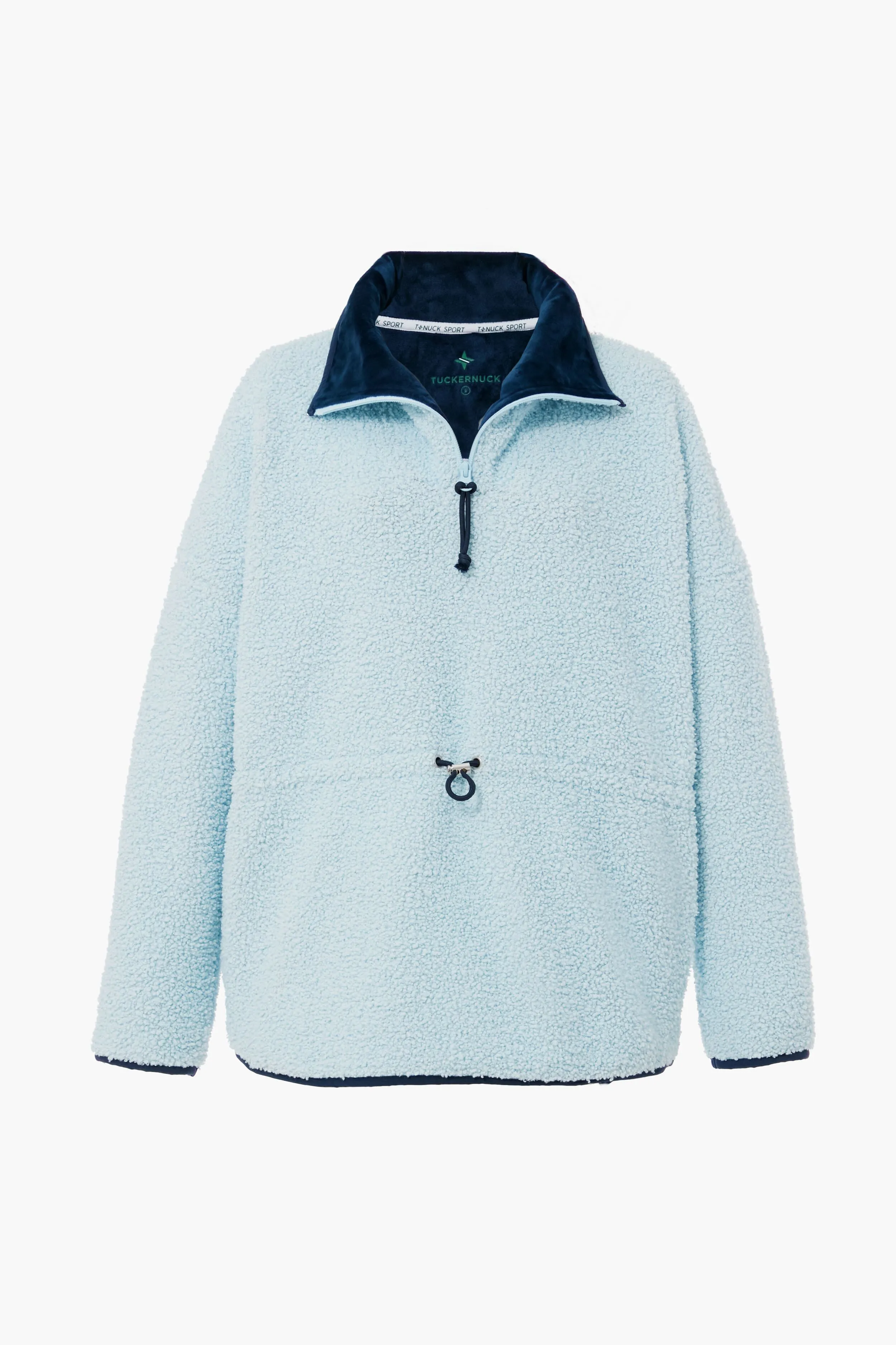 Light Blue Cinched Teddy Natalie Quarter Zip