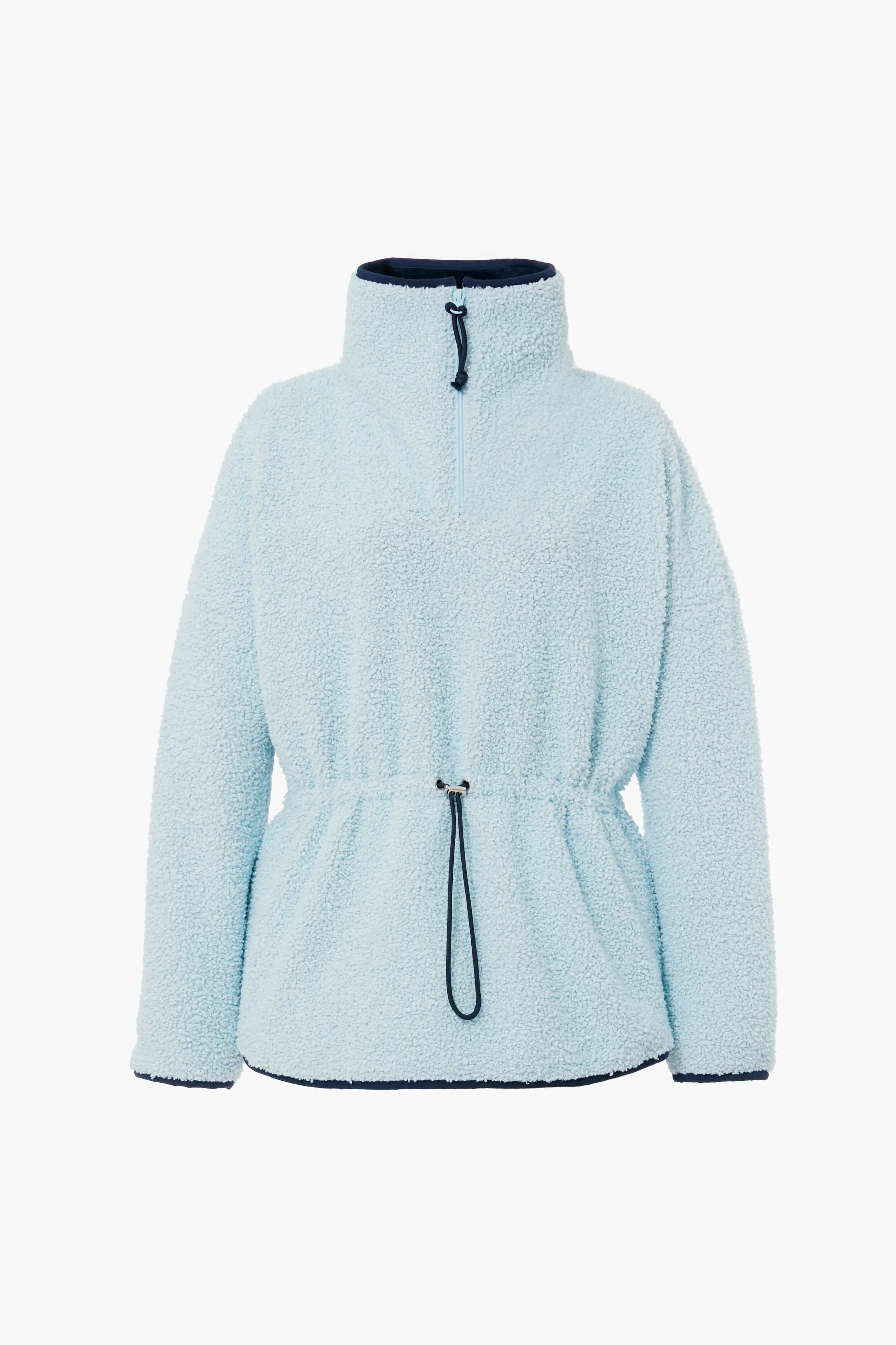 Light Blue Cinched Teddy Natalie Quarter Zip