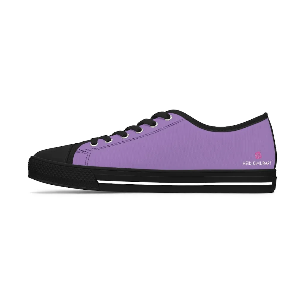 Light Purple Best Ladies' Sneakers, Solid Color Women's Low Top Sneakers (US Size: 5.5-12)