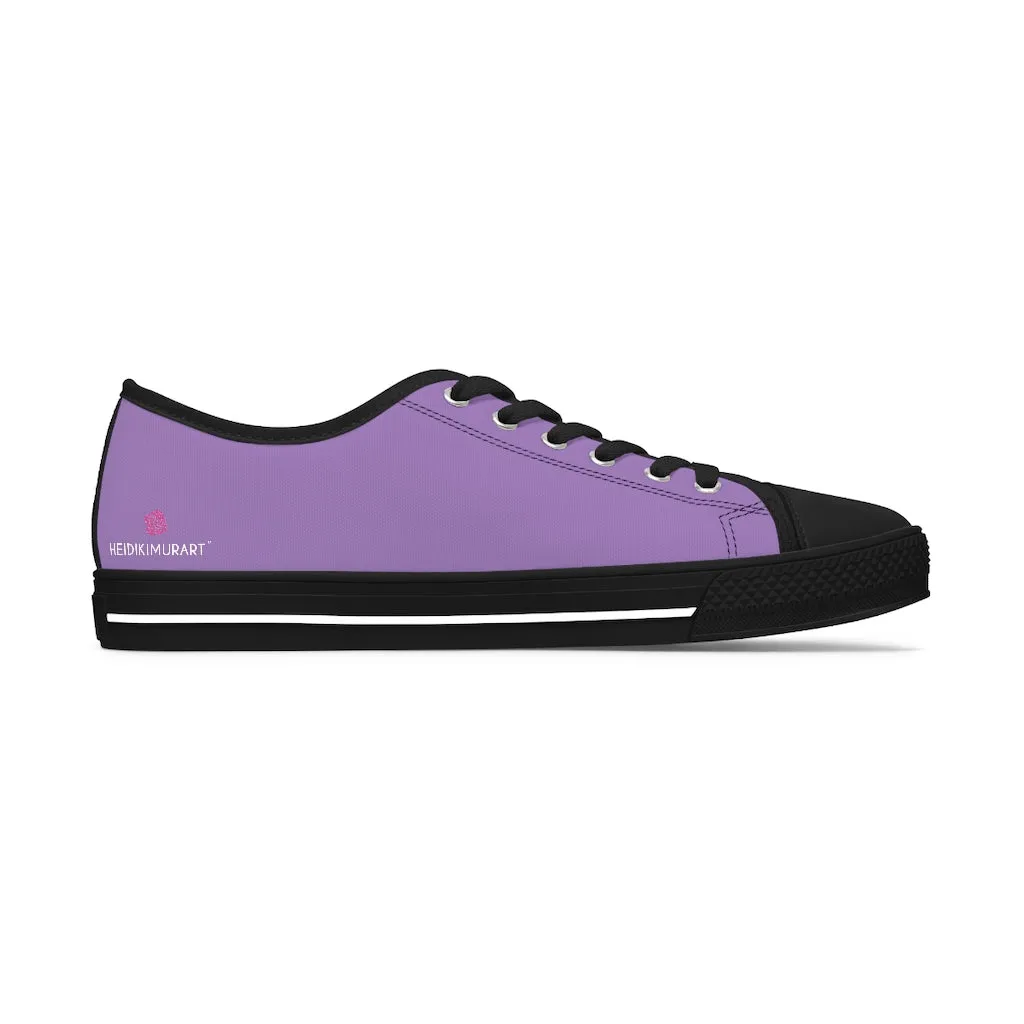 Light Purple Best Ladies' Sneakers, Solid Color Women's Low Top Sneakers (US Size: 5.5-12)