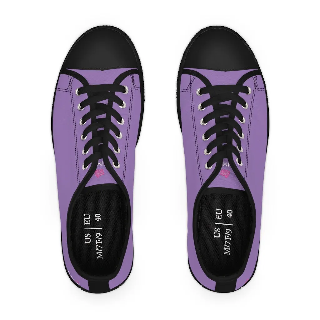 Light Purple Best Ladies' Sneakers, Solid Color Women's Low Top Sneakers (US Size: 5.5-12)