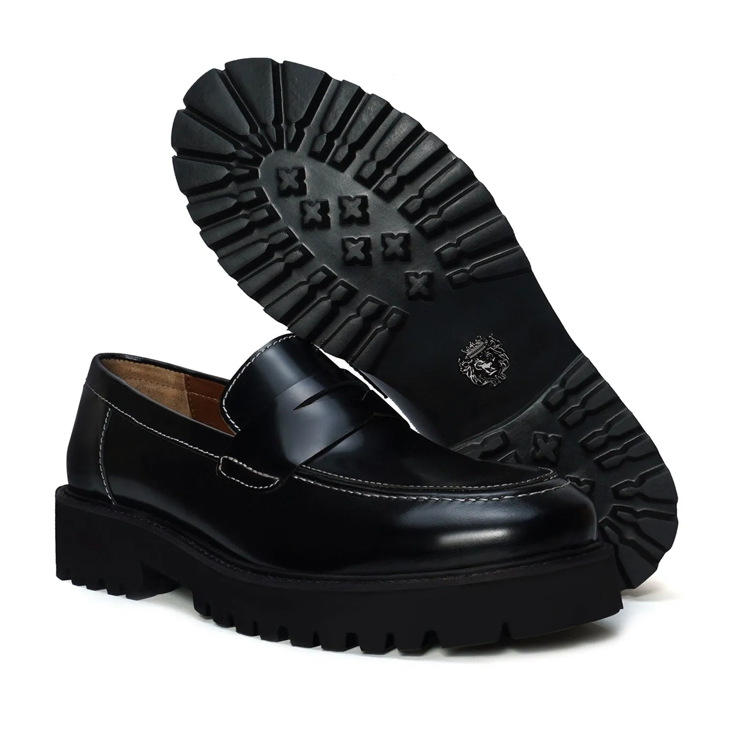 Light Weight Black Chunky Loafer