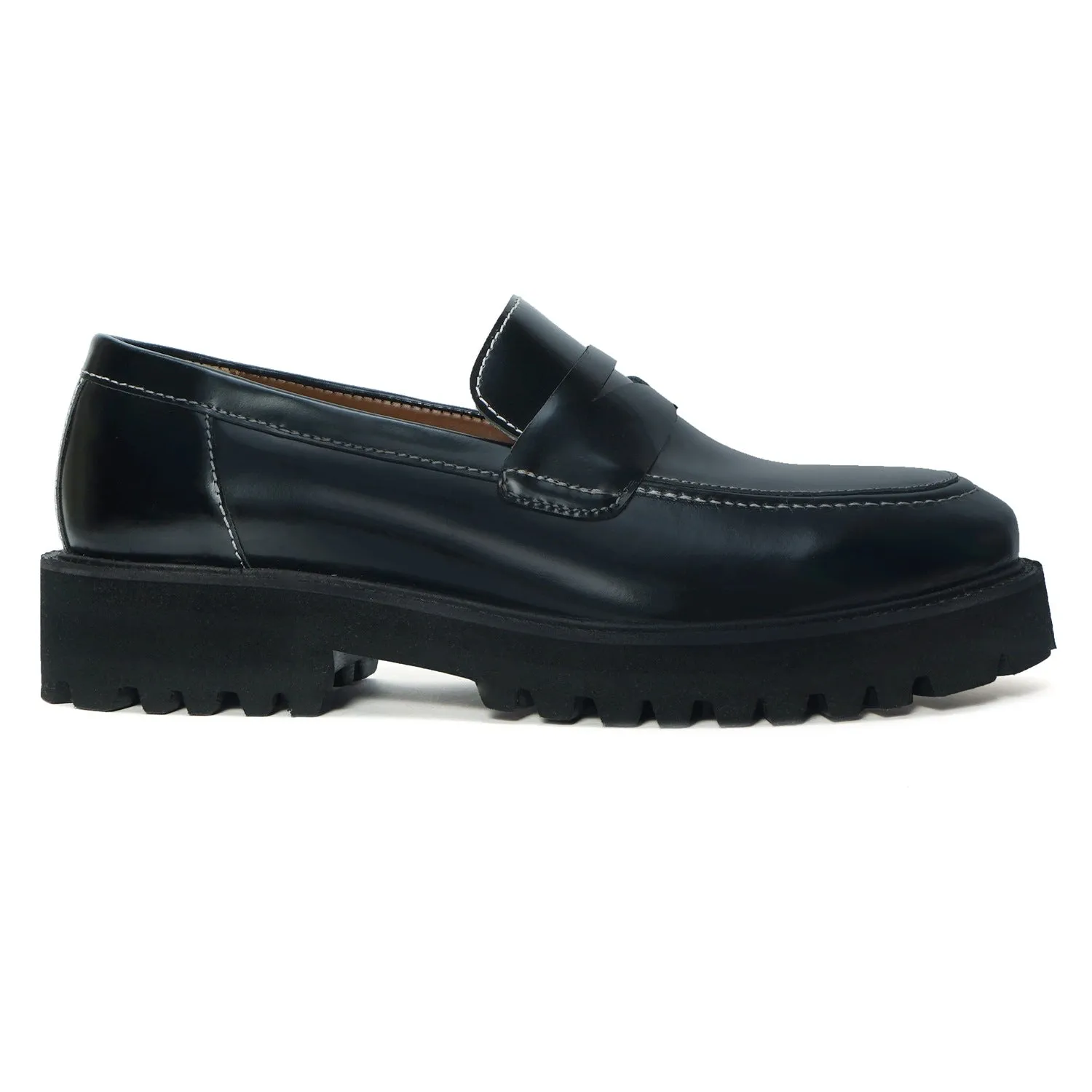 Light Weight Black Chunky Loafer