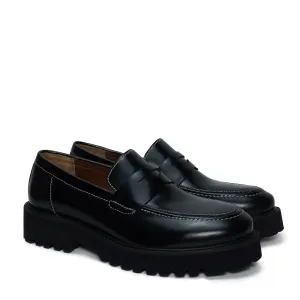 Light Weight Black Chunky Loafer