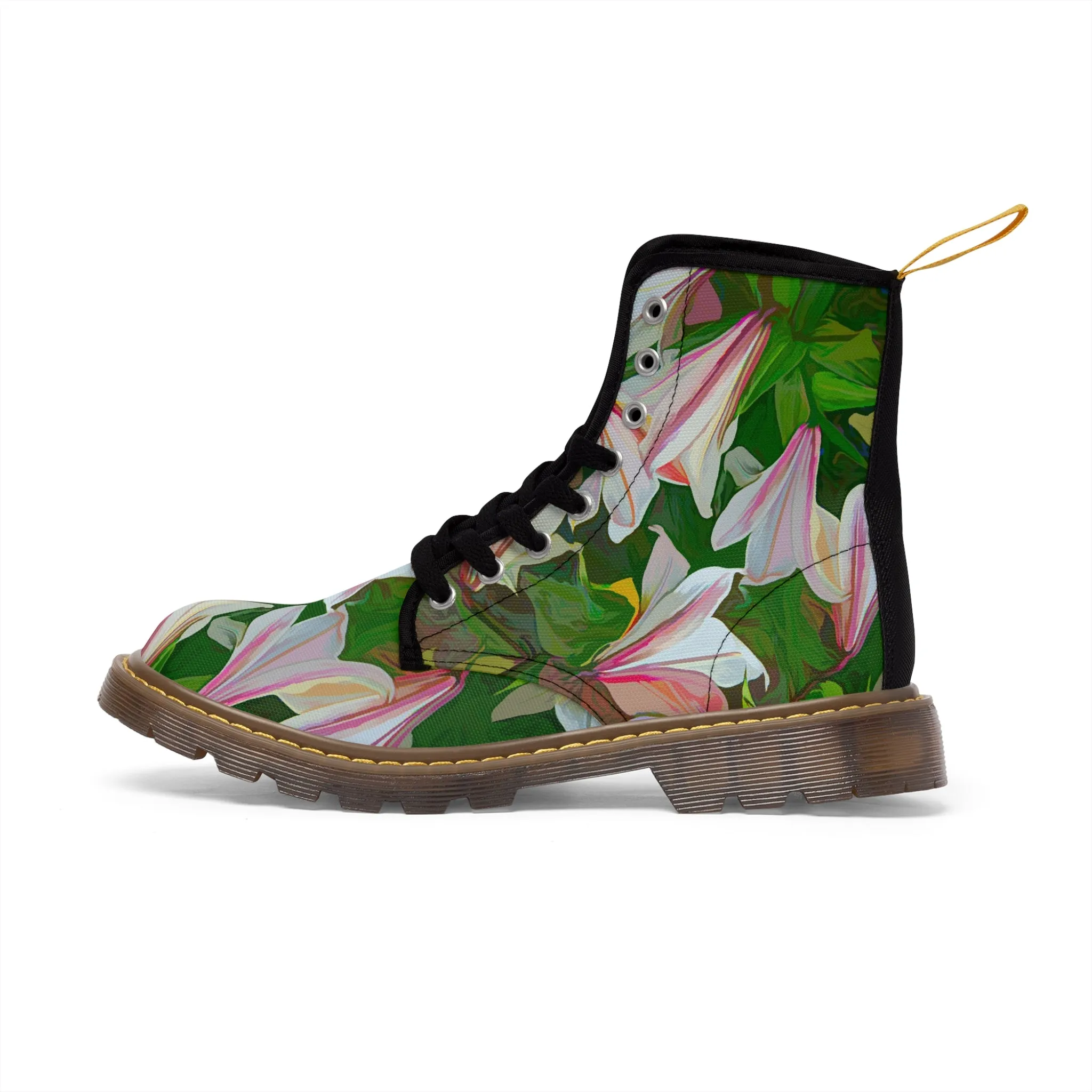 Lilly Garden Spectacular Canvas Art Boots