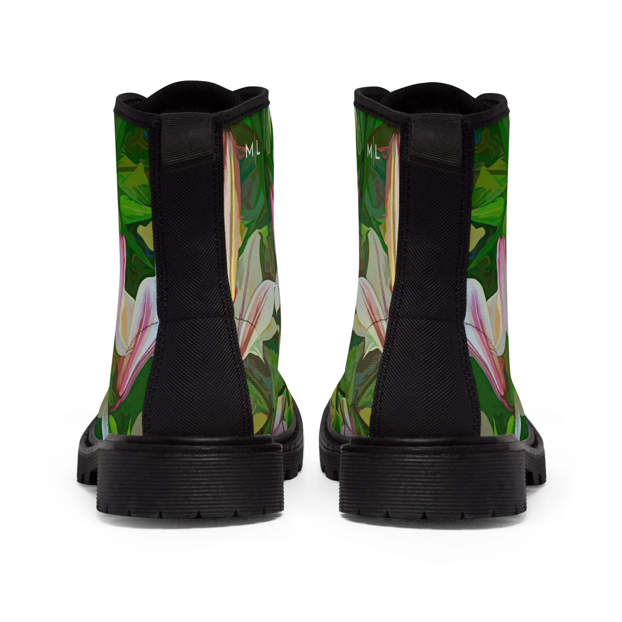 Lilly Garden Spectacular Canvas Art Boots