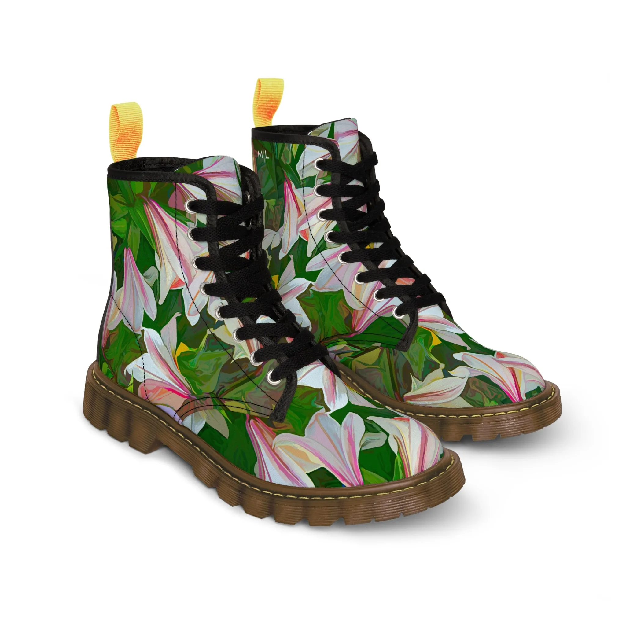 Lilly Garden Spectacular Canvas Art Boots