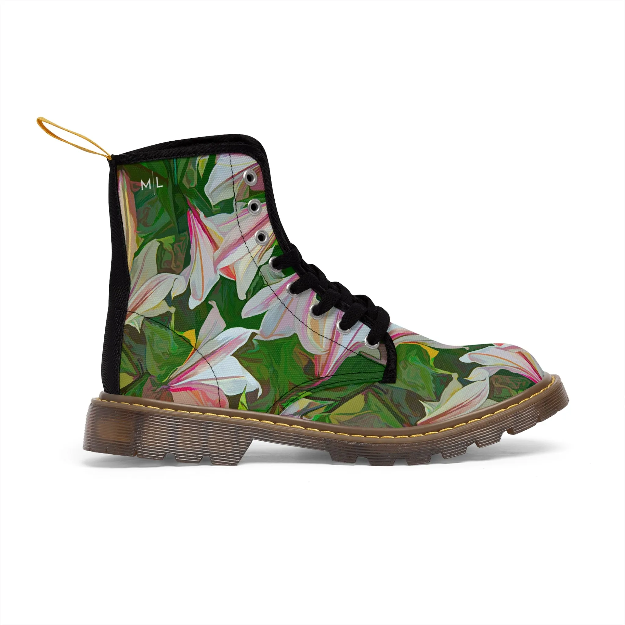 Lilly Garden Spectacular Canvas Art Boots