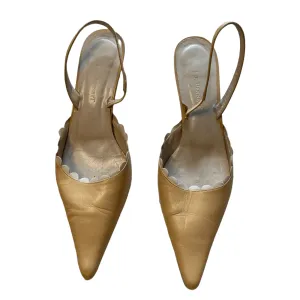 L.K Bennett Leather Kitten Heels Cream UK 7 EU 40