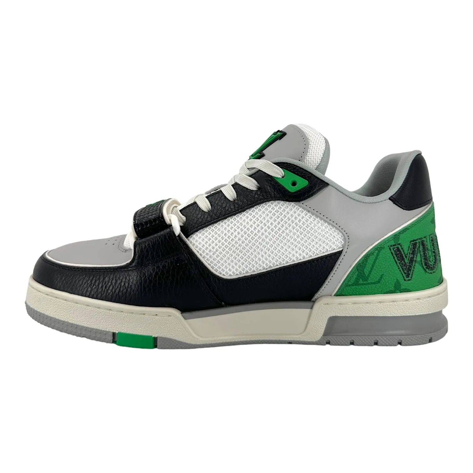 Louis Vuitton LV Trainer Strap Black Green Mesh Pre-Owned