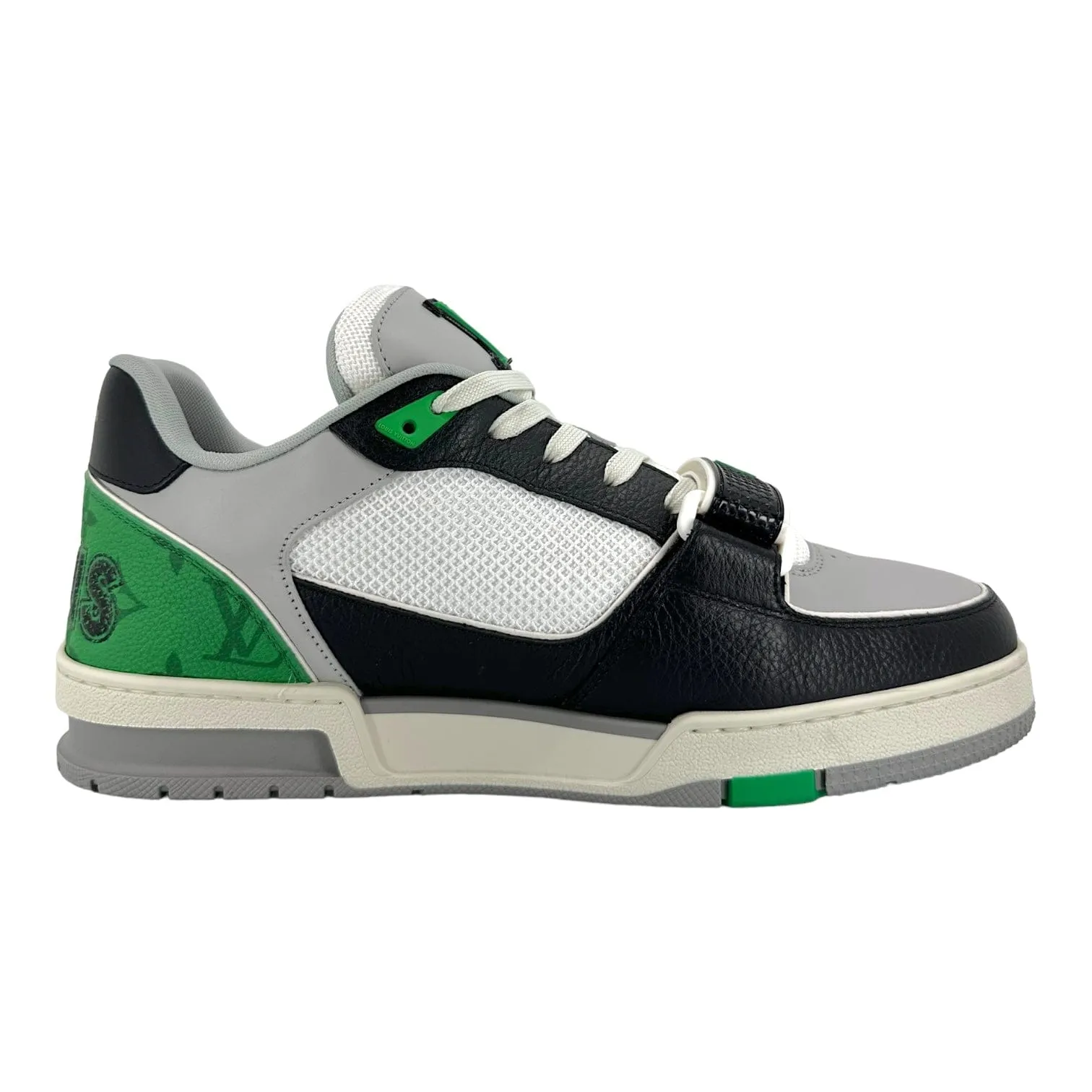 Louis Vuitton LV Trainer Strap Black Green Mesh Pre-Owned