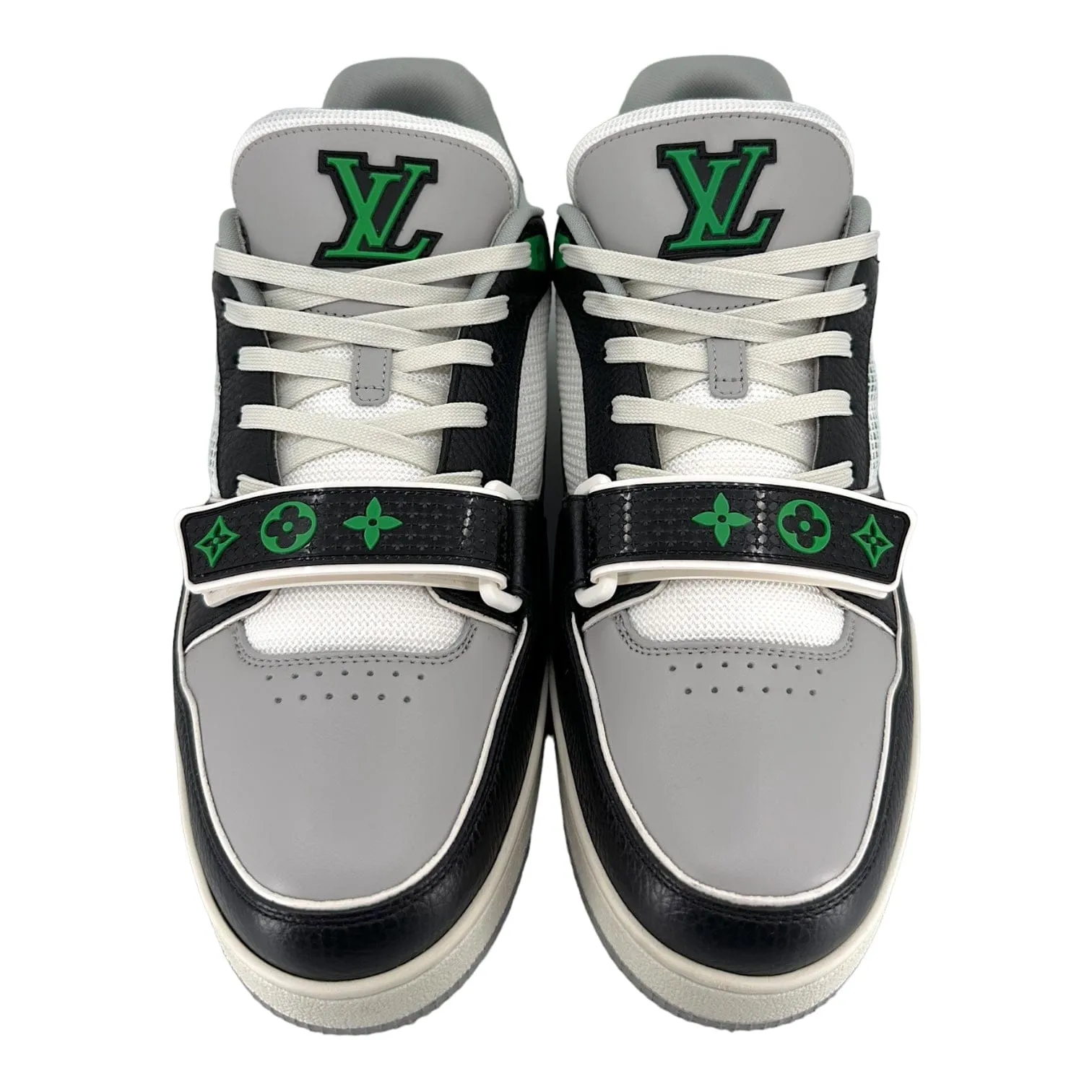 Louis Vuitton LV Trainer Strap Black Green Mesh Pre-Owned