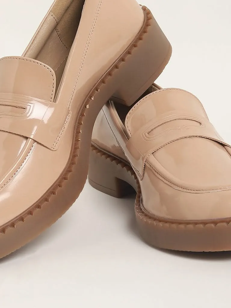 LUNA BLU Light Beige Gloss Loafers