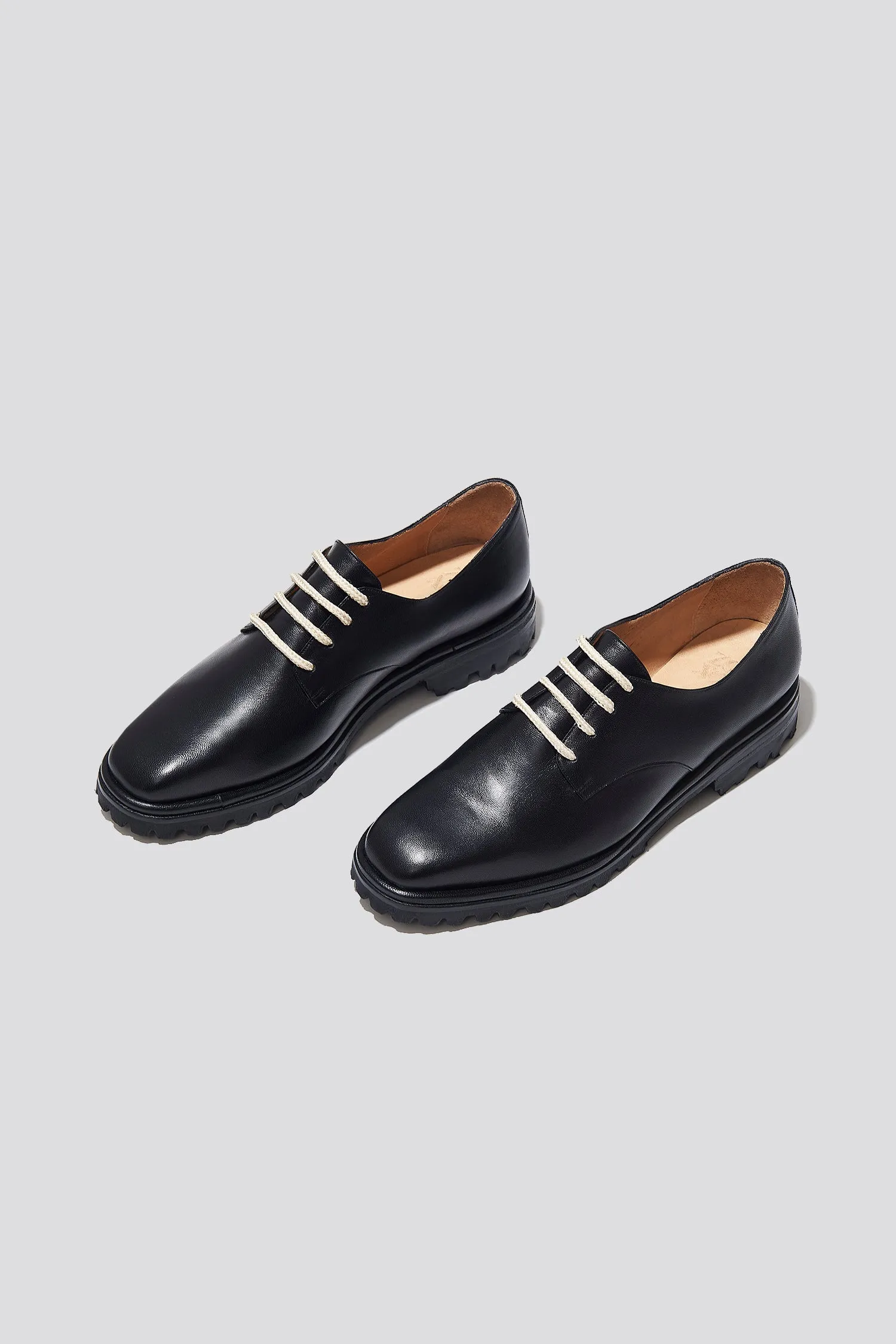 Lydia Lace Up Derby in Black