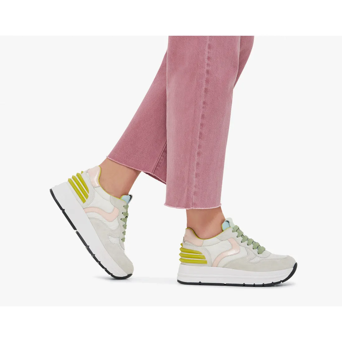 Maran Power Pink Aquamarine Chunky Sneakers