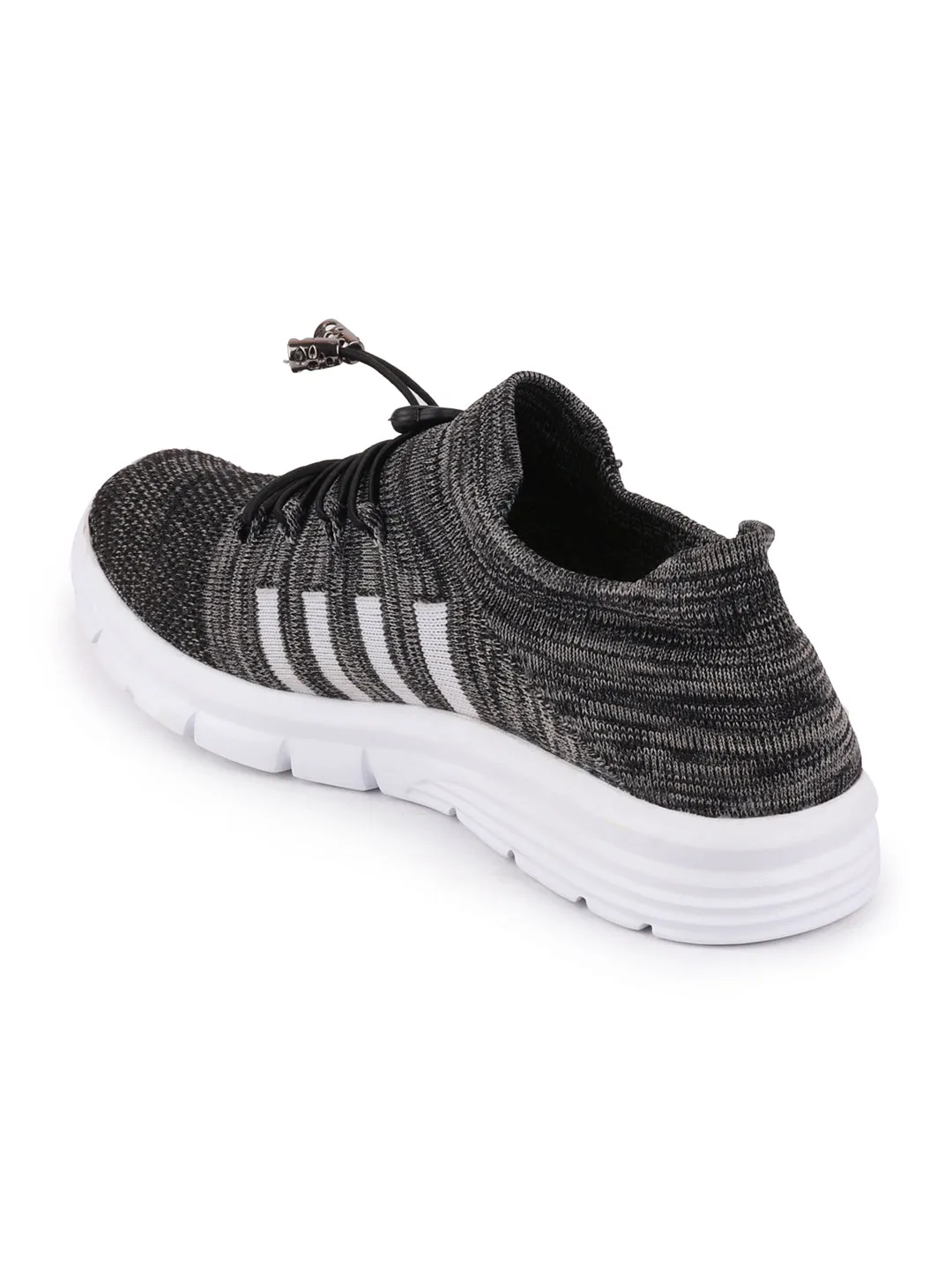 Men Grey Sports Lace-Up Walking Shoes