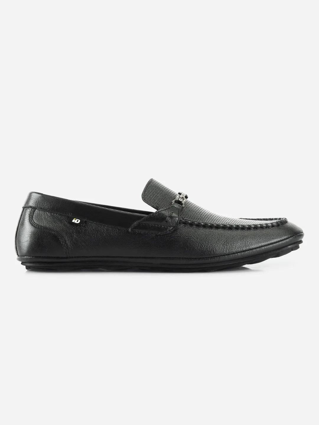 Men's Black Classic Metal Trim Saddle Loafer (ID1121)