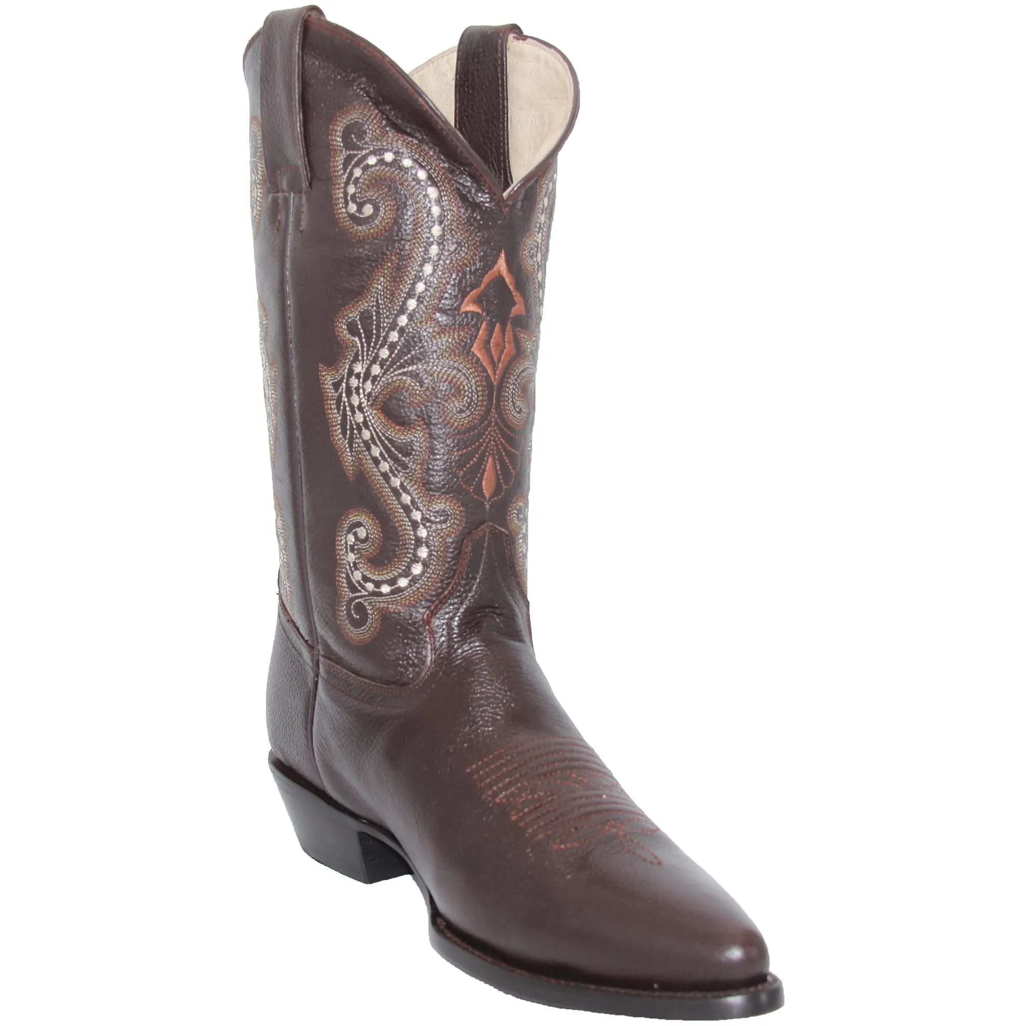 Men’s Genuine Leather Luxury J Toe Western Cowboy Boot