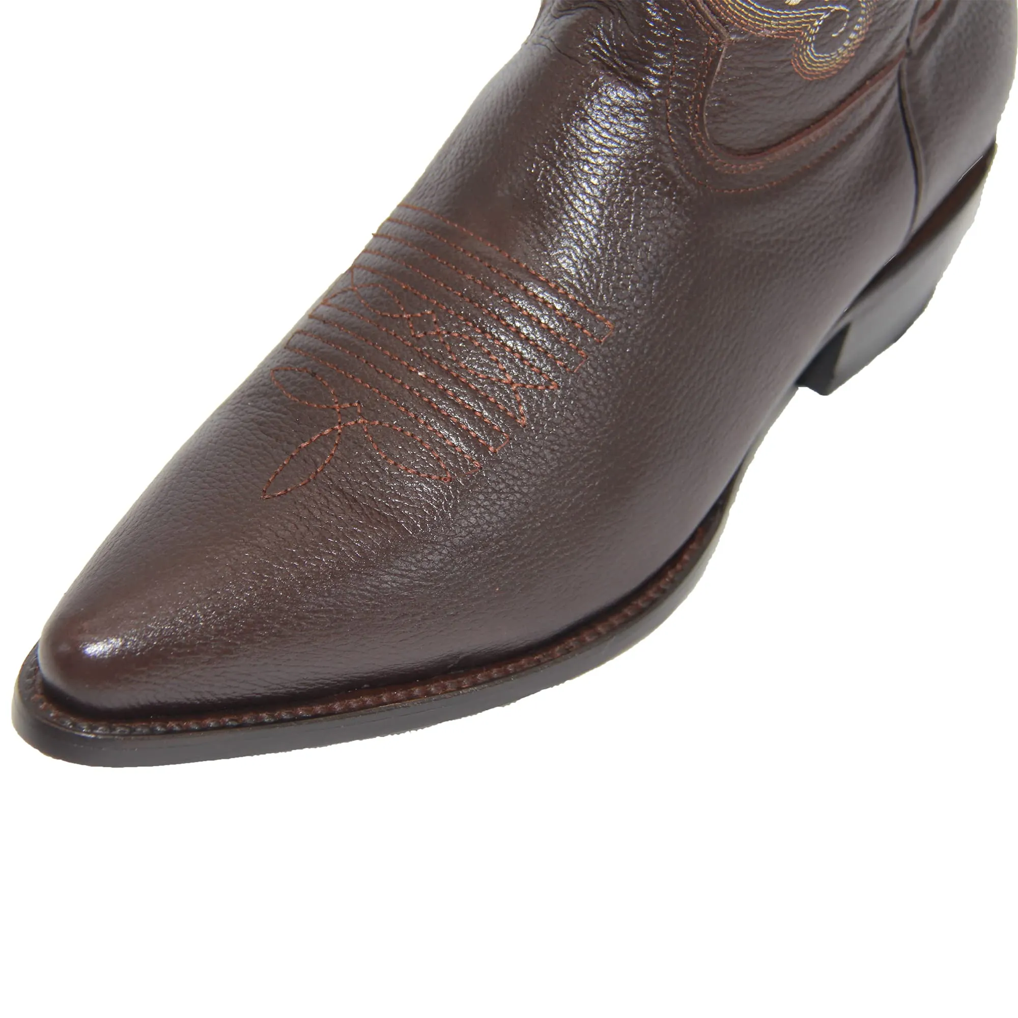 Men’s Genuine Leather Luxury J Toe Western Cowboy Boot