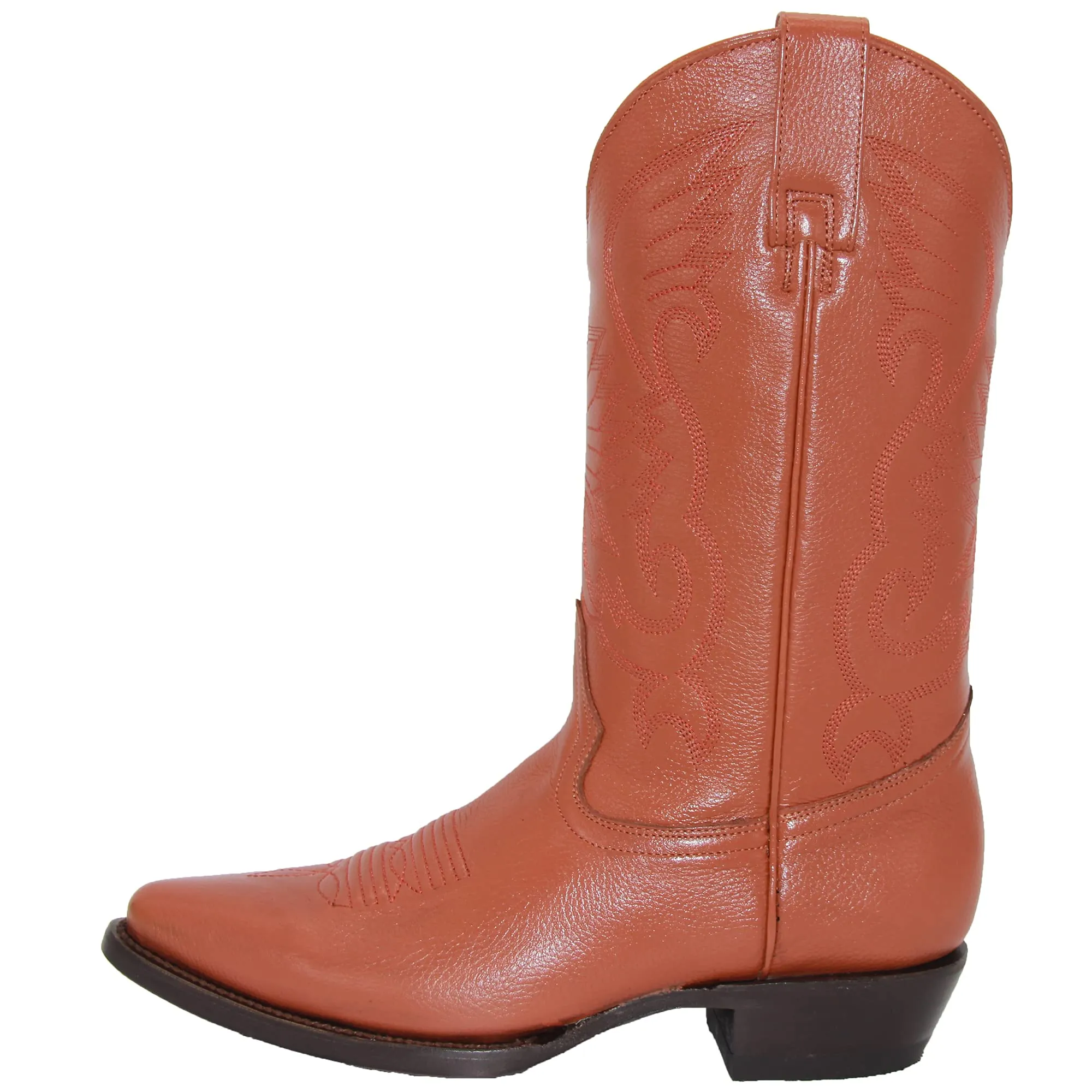 Men’s Genuine Leather Luxury J Toe Western Cowboy Boot