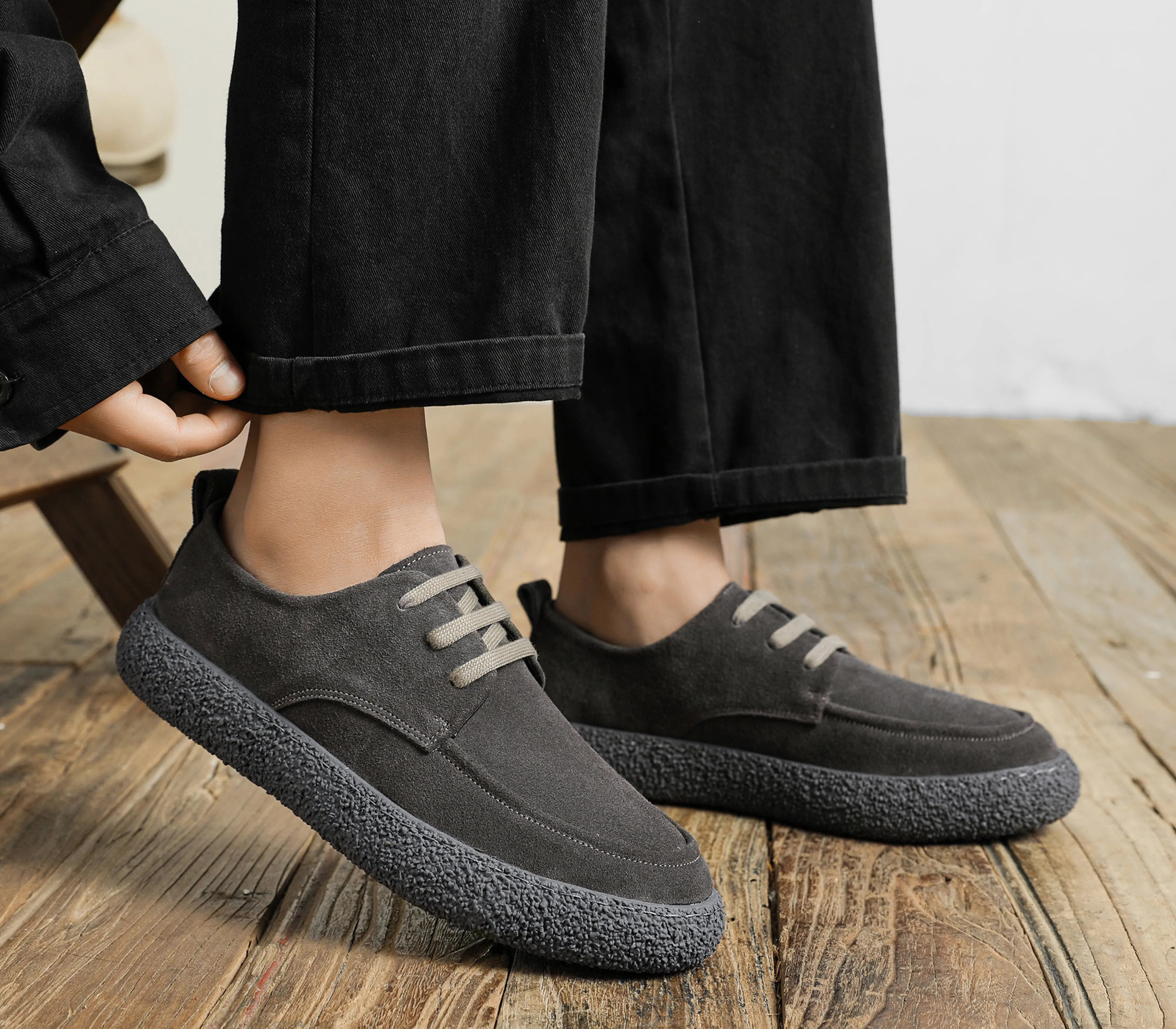 Men's Suede Sneakers Low Top